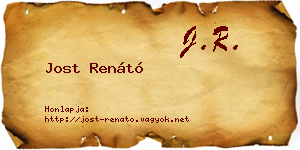 Jost Renátó névjegykártya
